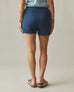Women's Side Slit French Terry Short - Marine Navy